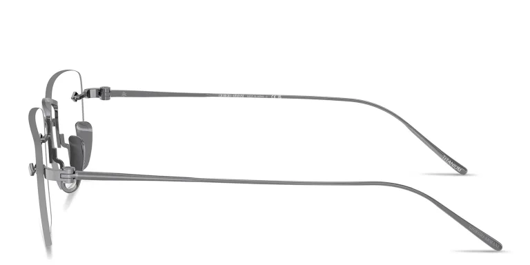 Shop GIORGIO ARMANI Armani Code Rimless Pillow Eyeglasses in Gunmetal online.