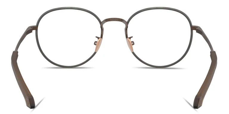 Shop GIORGIO ARMANI Logo Signature Panthos Eyeglasses in Brown online.