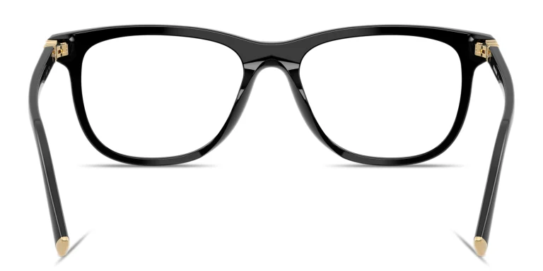 Shop MIU MIU Vertical Logo Pillow Eyeglasses in Black online.