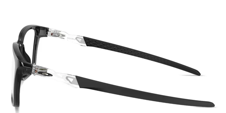 Shop Oakley Double Down Wide Square Eyeglasses in Black online.
