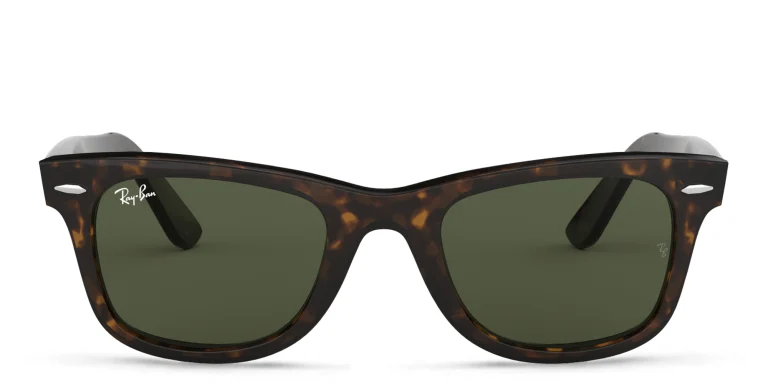 Shop Ray-Ban Wayfarer Unisex Square Sunglasses in Tortoise online.