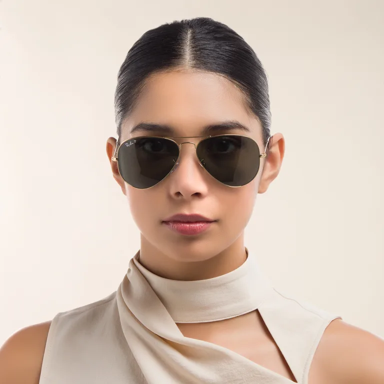 Shop Ray-Ban Pilot Classic Sunglasses in Gold online.