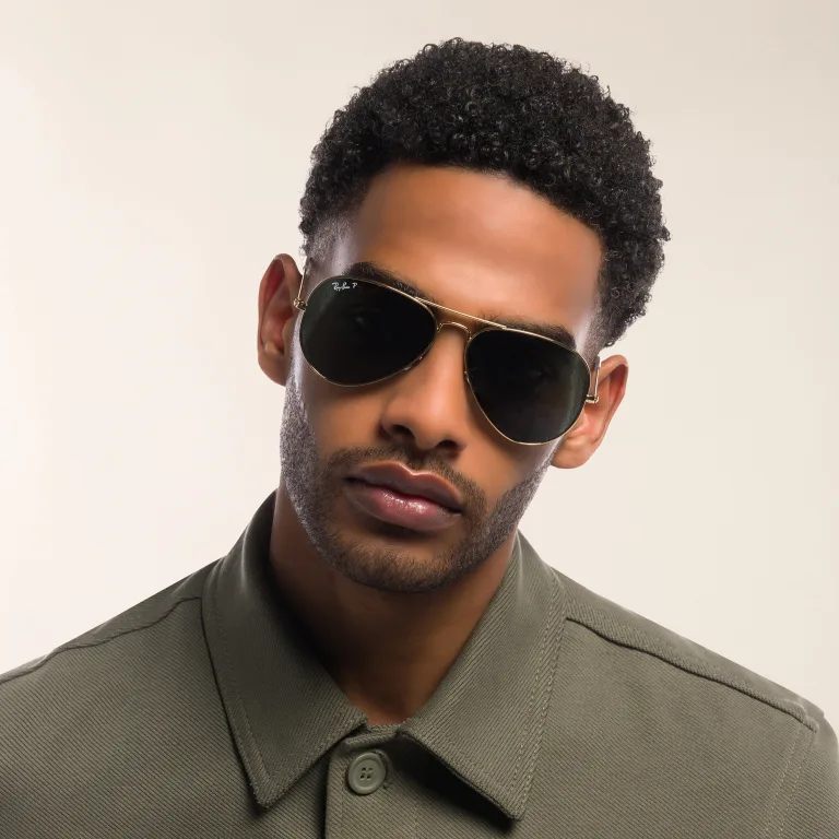 Shop Ray-Ban Pilot Classic Sunglasses in Gold online.