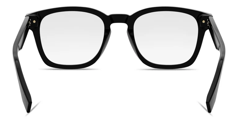 Shop FENDI Essential Unisex Square Eyeglasses in Black online.