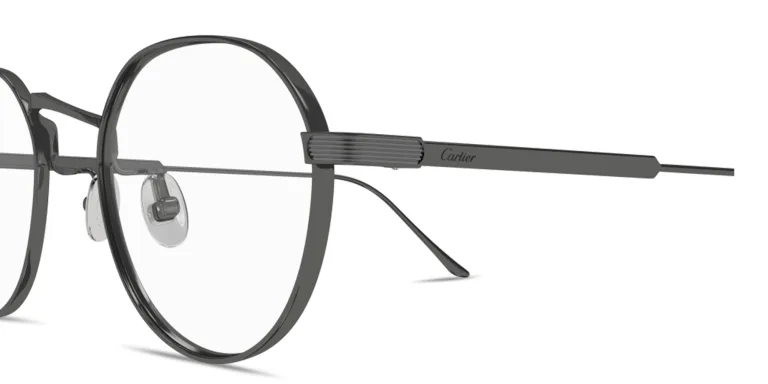 Shop Cartier Première de Cartier Unisex Panthos Eyeglasses in Silver online.