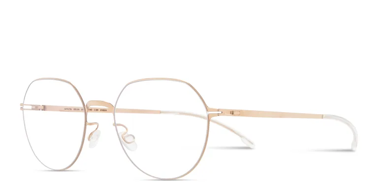 Shop MYKITA Selva Unisex Panthos Eyeglasses in Gold online.