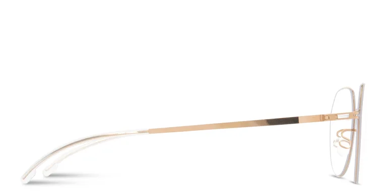 Shop MYKITA Selva Unisex Panthos Eyeglasses in Gold online.