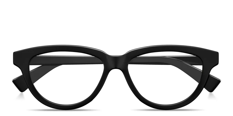 Shop BOTTEGA VENETA Triangle Stud Cat-Eye Eyeglasses in Black online.