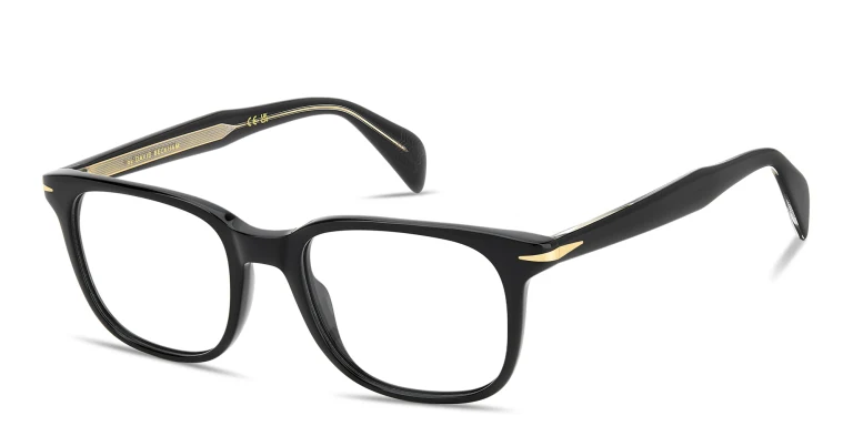 Shop DAVID BECKHAM Talisman Square Eyeglasses in Black online.