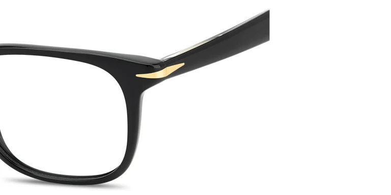 Shop DAVID BECKHAM Talisman Square Eyeglasses in Black online.