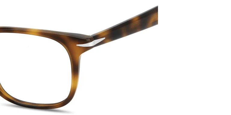 Shop DAVID BECKHAM Talisman Square Eyeglasses in Havana online.