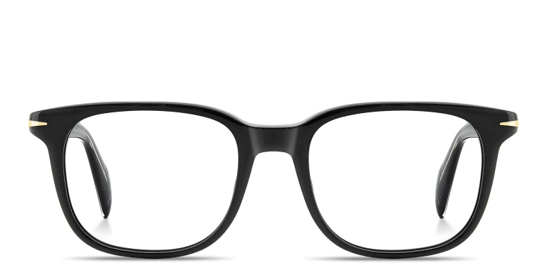 Shop DAVID BECKHAM Talisman Square Eyeglasses in Black online.