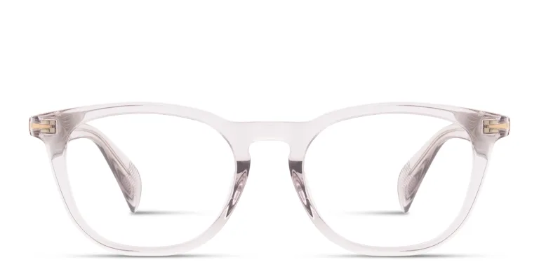 Shop DAVID BECKHAM Talisman Rectangle Eyeglasses in Grey online.