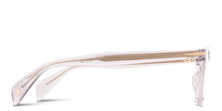 Shop DAVID BECKHAM Talisman Rectangle Eyeglasses in Grey online.
