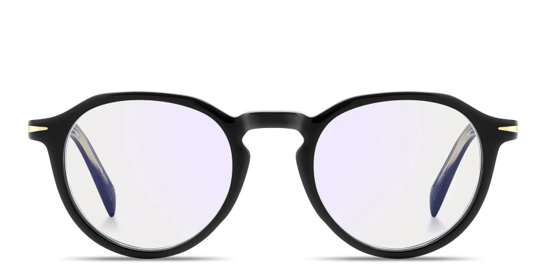 Shop DAVID BECKHAM Talisman Panthos Eyeglasses in Black online.