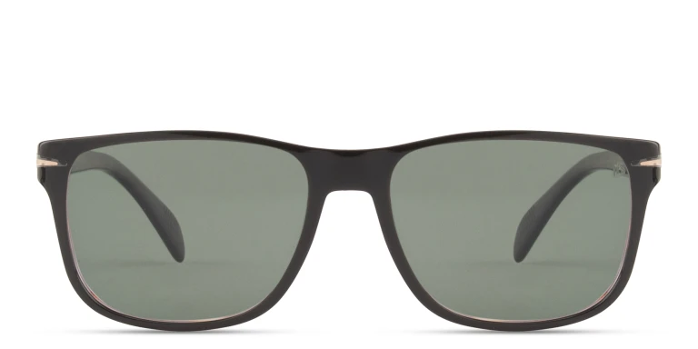 Shop DAVID BECKHAM Clip-On Wide Rectangle Eyeglasses in Havana online.