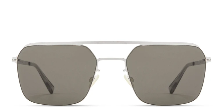 Shop MYKITA Alister Aviator Sunglasses in Silver online.