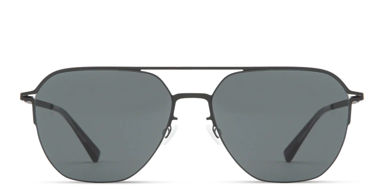 Shop MYKITA Amos Unisex Aviator Sunglasses in Black online.
