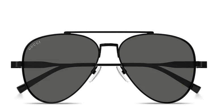 Shop GUCCI Web Pilot Sunglasses in Black online.