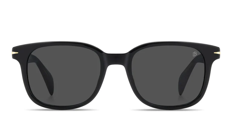 Shop DAVID BECKHAM Talisman Square Sunglasses in Black online.