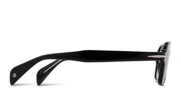 Shop DAVID BECKHAM Talisman Rectangle Sunglasses in Black online.
