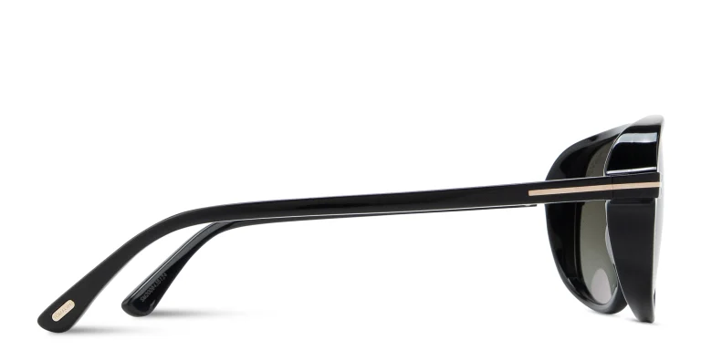 Shop TOM FORD Guillaume Aviator Sunglasses in Black online.