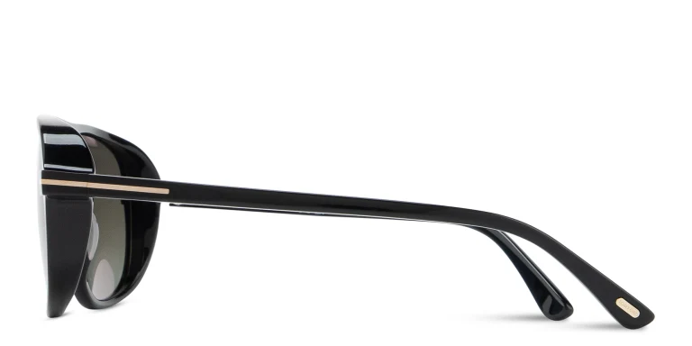 Shop TOM FORD Guillaume Aviator Sunglasses in Black online.
