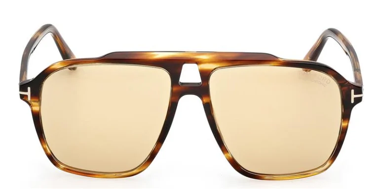 Shop TOM FORD Autari Aviator Sunglasses in Havana online.
