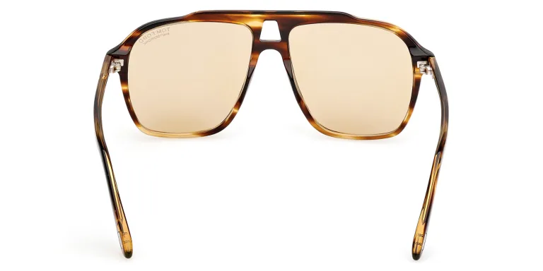 Shop TOM FORD Autari Aviator Sunglasses in Havana online.