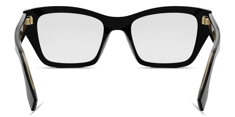Shop FENDI Fendi Roma Square Eyeglasses in Black online.