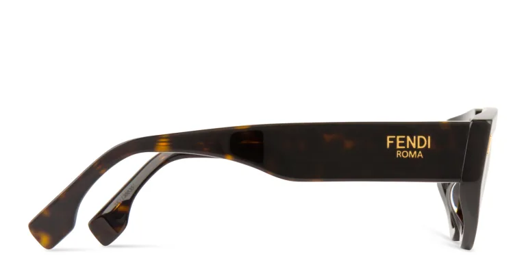 Shop FENDI Roma Cat-Eye Sunglasses in Havana online.