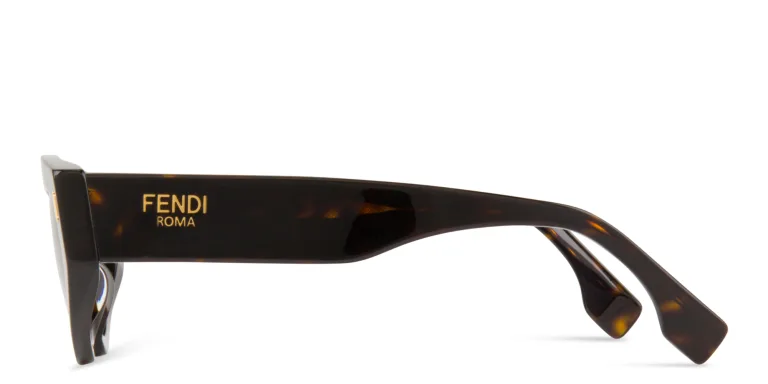 Shop FENDI Roma Cat-Eye Sunglasses in Havana online.
