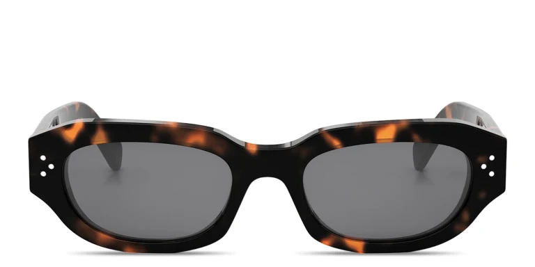 Shop CELINE CELINE 3 Dots Geometric Sunglasses in Havana online.