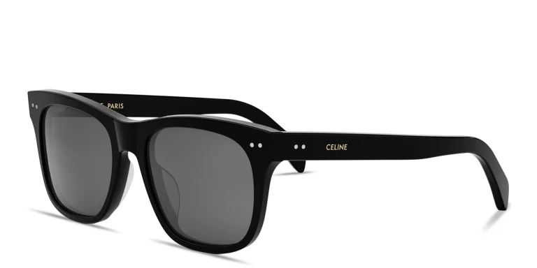 Shop CELINE CELINE Thin Square Sunglasses in Black online.