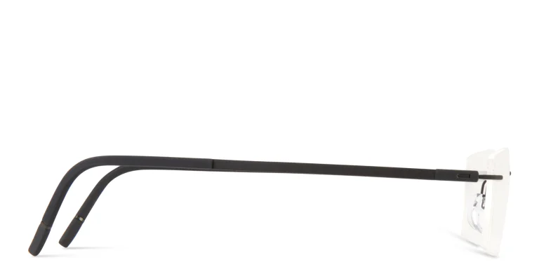 Shop Silhouette The Dawn Rimless Square Eyeglasses in Black online.