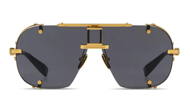 Shop BALMAIN Colonel Unisex Aviator Sunglasses in Gold online.