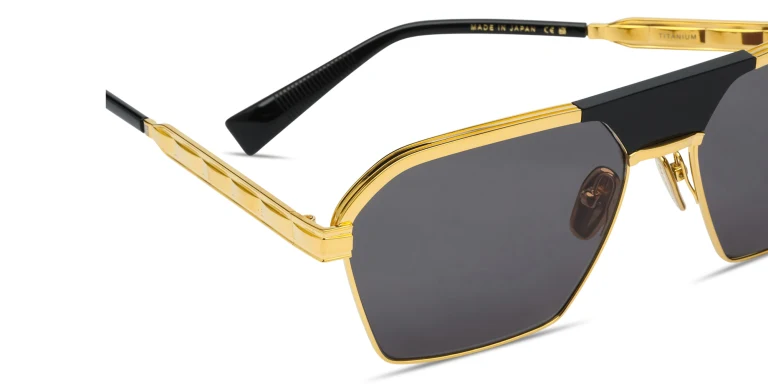 Shop BALMAIN Sergeant Unisex Aviator Sunglasses in Gold online.