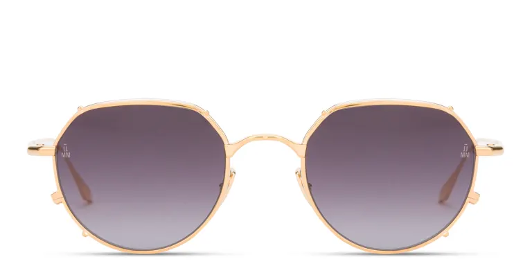 Shop JACQUES MARIE MAGE Hartana Unisex Panthos Sunglasses in Gold online.