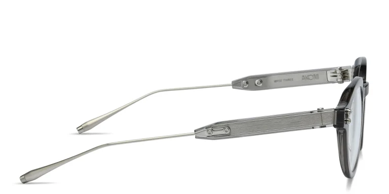 Shop AKONI Wise Three Unisex Panthos Eyeglasses in Grey online.
