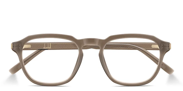 Shop Dunhill Rollagas Acetate Panthos Eyeglasses in Brown online.
