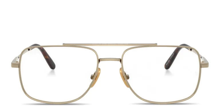 Shop Ray-Ban William Titanium Optics Unisex Wide Square Eyeglasses in Gold online.