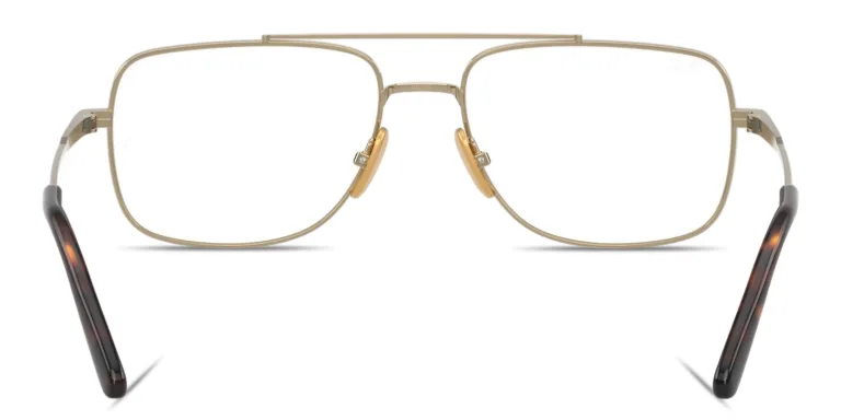 Shop Ray-Ban William Titanium Optics Unisex Wide Square Eyeglasses in Gold online.