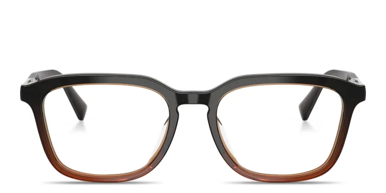 Shop BRUNELLO CUCINELLI Unisex Square Eyeglasses in Brown online.
