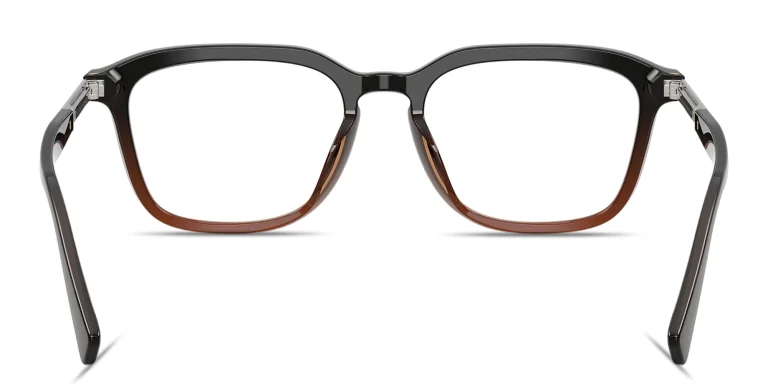 Shop BRUNELLO CUCINELLI Unisex Square Eyeglasses in Brown online.