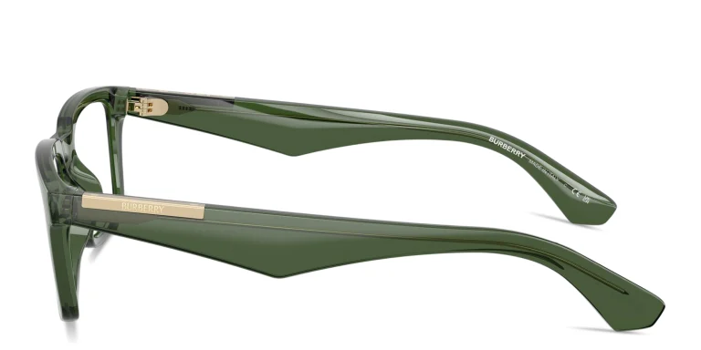 تسوق نظارات طبية مستطيلة بالشعار المنقوش بربري بلون أخضر أونلاين.
