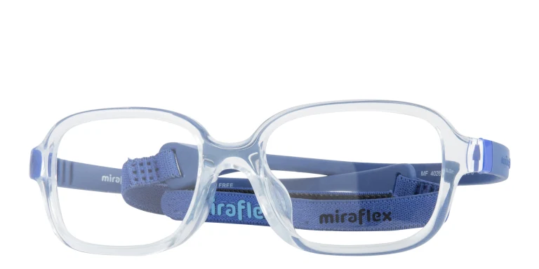 Shop Mira Flex Logo Kids Rectangle Eyeglasses in Clear online.