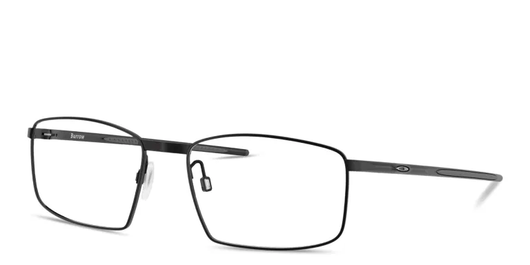 Shop Oakley Burrow Unisex Wide Square Eyeglasses in Black online.