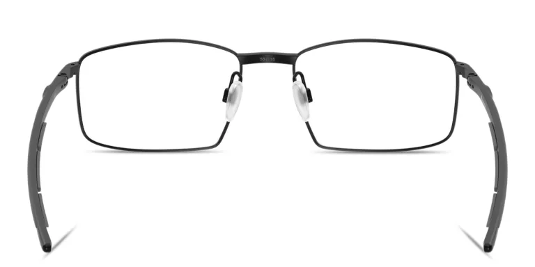 Shop Oakley Burrow Unisex Wide Square Eyeglasses in Black online.