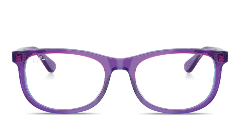 Shop Ray-Ban Junior Optics Kids Pillow Eyeglasses in Purple online.