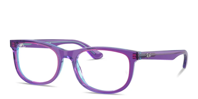 Shop Ray-Ban Junior Optics Kids Pillow Eyeglasses in Purple online.